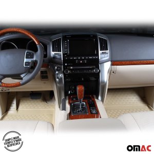 Audi A6 Floor Mats - Omac - Rubber TPE - Beige - '19-'24 Audi A6 Floor Mats - Omac - Rubber TPE - Beige - '19-'24